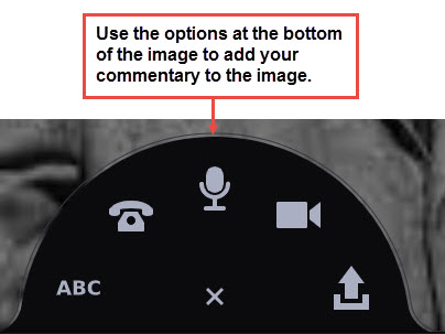 Use the options at the bottom of the image to add your commentary.
