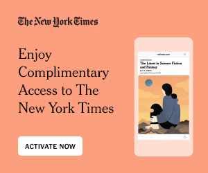 enjoy complimentary access to the new york times